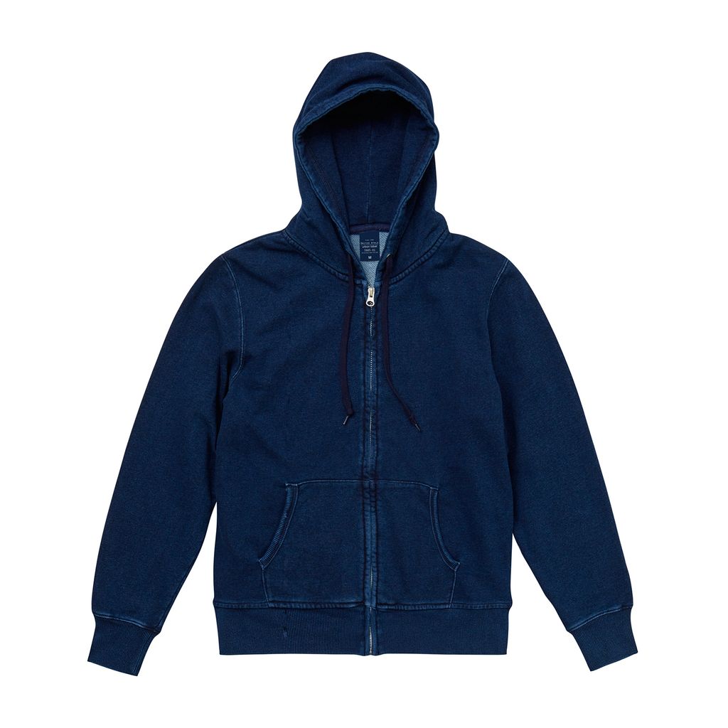 12.2ozデニムスウェットフルZIPパーカ